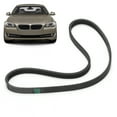 thumbnail image 1 of 11287520177, Durable Black Air Conditioner Compressor Belt Reliable Constant Tension AC Compressor Belt  Replacement for 335d 2009-2011 for Repair, 1 of 8