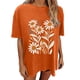 thumbnail image 5 of Faldas Cortas para Mujeres, Impresión de Flores Casual Oversized Camiseta de Manga Corta Top Hecho de 95% Poliéster 5% Spandex para Primavera Verano, Falda Corta de Verano, 5 of 7
