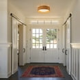 thumbnail image 5 of C Cattleya 14.25” Farmhouse 3CCT LED Flush Mount Ceiling Light with Paper Rope Shade, 5 of 8