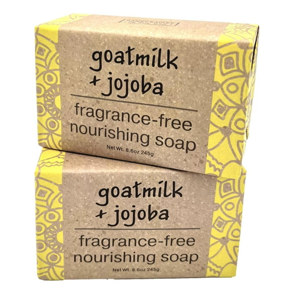 Greenwich Bay Trading Co, Goatmilk and Jojoba Essential Oil Nourishing Bath Bar Soap, Set of 2, 8.6 Ounces Each