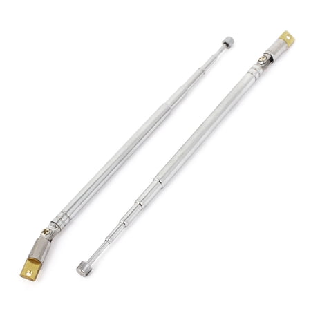 VCD FM Radio TV Universal 338mm 13.3  5 Sections Telescopic Aerial Antenna 2PCS price history on PriceWatchPro
