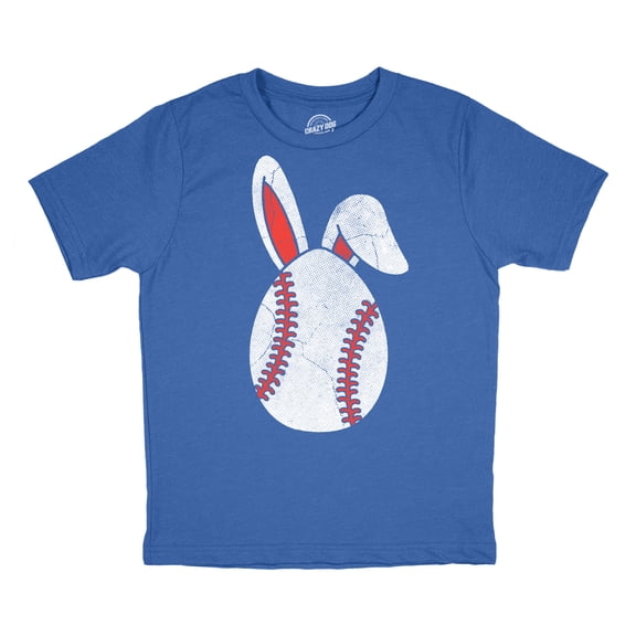 Youth Funny T Shirts Baseball Easter Egg Sarcastic Easter Sunday Tee For Kids