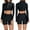 Black, variant on LIUJUNSHOP Womems Swimsuits Long Sleeve Two Piece Rash Guard UV Protection Crop Top Bathing Suits
