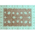 thumbnail image 1 of Ahgly Company Indoor Rectangle Oriental Light Blue Traditional Area Rugs, 5' x 7', 1 of 4