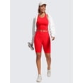thumbnail image 3 of Top Corto sin Costuras con Cuello Alto y Textura Acanalada CRZ YOGA Rojo XS, 3 of 4
