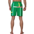 thumbnail image 3 of Unique Bargains Men's Summer Colorful Drawstring Elastic Waist Beach Board Shorts 2 Pack 36 Green, 3 of 6