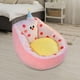 thumbnail image 4 of Cojín de silla, cojín de sofá perezoso, almohada de piso de dibujos animados para habitación de niños, Rosa, 4 of 6