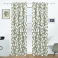 thumbnail image 2 of Coolnut Pattern with Leaf Thermal Insulated Blackout Grommet Printed Window Curtain - 84x55 in - 100% Polyester 2 Panels, Symmetry, 2 of 6