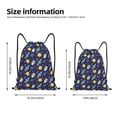 thumbnail image 5 of Yiaed Astronaut Corgi Print Drawstring Bags Drawstring Backpack Bulk String Back Pack Gym Sport Bag-Small, 5 of 5