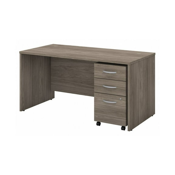 Studio C 60W x 30D Office Desk with Drawers in Modern Hickory - Engineered Wood