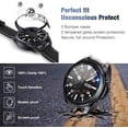 thumbnail image 3 of [2+2Pack] Compatible Samsung Galaxy Watch 3 45mm Screen Protector and Case, 2 Pack Tempered Glass Protective Film and 2 Pack TPU Watch Cover Accessories Set for Galaxy Watch3 45, Titanium, 41mm, 3 of 7