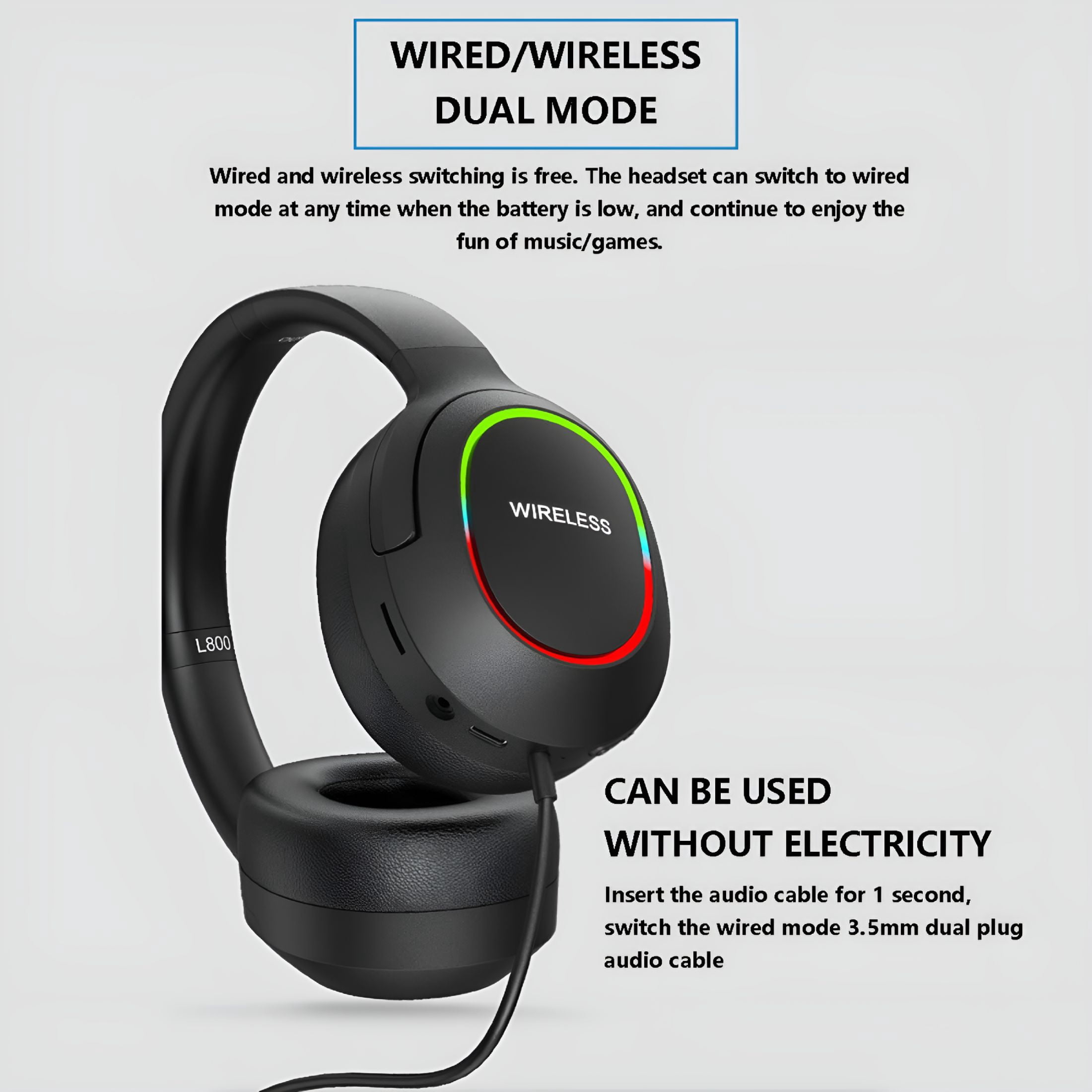 GJX Bluetooth Headset,Wireless Headset with Noise Cancelling Microphone for Work,On Ear Headphones with USB Dongle and Mute Mic for Computer,Office Headset for Work,Call Center