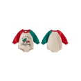 thumbnail image 2 of RUINIXCW Baby Christmas Sweatshirt Romper Embroidered Raglan Long Sleeve Bodysuit, 2 of 8