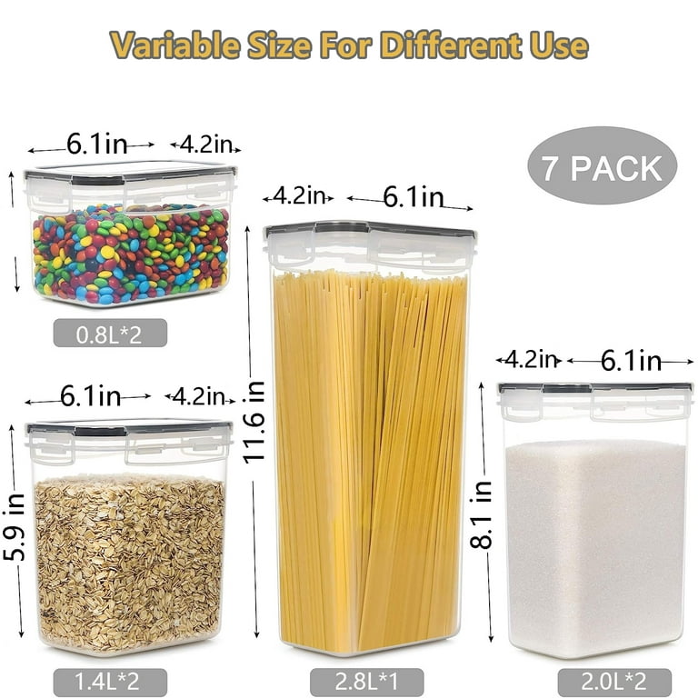 Vtopmart Airtight Food Storage Containers, 7 Pcs BPA Free Plastic
