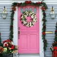 thumbnail image 5 of Luxcidy Artificial Flower Wreath, Spring Summer Wreath for Front Door, Artificial Peony Flower Wreath, for Home Front Door Christmas Wedding Party Decoration, 5 of 7