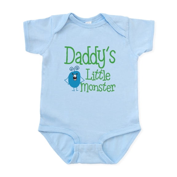 CafePress - Daddy's Little Monster Body Suit - Baby Light Bodysuit, Size Newborn - 24 Months