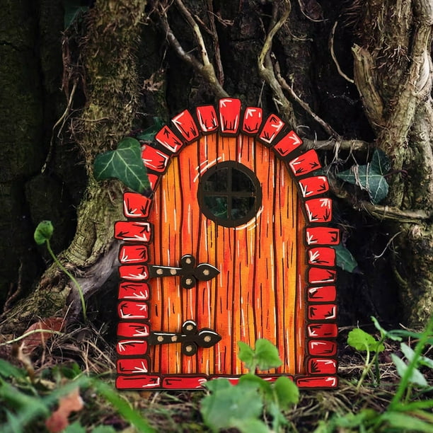 XWSHYW Decoraciones para El Hogar Puerta de Árbol para Jardín de Bricolaje Decoración de Puertas En Miniatura Cuento para Niños