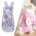 thumbnail image 4 of Traje de mascota con forma de conejo con capucha Zulema Mono Fleece Gris XL, 4 of 7