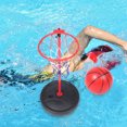 thumbnail image 3 of 1 Set Pool Basketball Hoop Floating Basketball Hoop and Basketball Poolside Game with Ball Inflator, 3 of 8