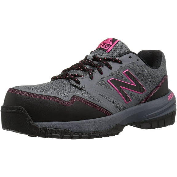 New Balance Womens Composite Toe 589 V1 Industrial Shoe 7.5 Gray/Pink