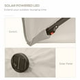 thumbnail image 4 of Outsunny Solar Patio Umbrella with LED and Tilt, Table Umbrella, Beige, 4 of 10
