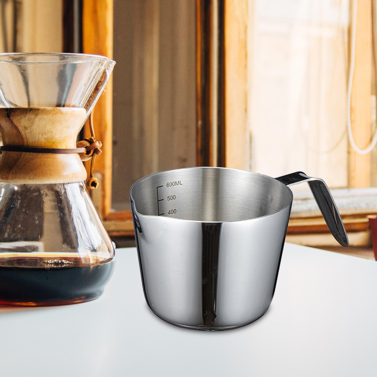 Fiocias Accurate Milk Frother Cup Durable Milk Frothing Pitcher Jug for Tea Coffee Sugar