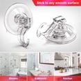 thumbnail image 2 of Suction Cup Hooks 4 Pack, Clear Wreath Hanger Heavy Duty Window Suction Cups with Hooks Waterproof Vacuum Shower Suction Cup Hooks for Bathroom, Towel, Shower Wall, Tile, Glass, Door, 2 of 8