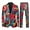 Multicolor, variant on Cloudstyle Men's Printed Notched Lapel 2-Button Suit Set, All-Season Business Casual Blazer with Back Vent & Breathable Fabric