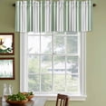 thumbnail image 3 of Sage Green Grey Stripe Curtain Valances for Windows, Kitchen Valance Window Treatments Panel 2 Pack, Farmhouse Minimalist Striped Rod Pocket Short Curtains for Bathroom Bedroom 54 x 18 Inch, 3 of 8
