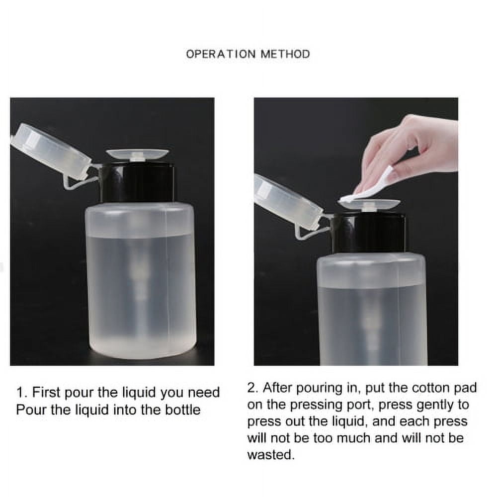 200ML Pump Dispenser Container Empty Bottle Clean Acetone Nail Polish  Remover~ | eBay
