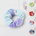 thumbnail image 4 of Sunjoy Tech Elastic Hair Band Dye Print Hair Tie Velvet Fabric Girl Ponytail Tie Head Accessories, 4 of 5