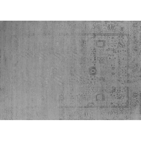 Ahgly Company Indoor Rectangle Oriental Gray Industrial Area Rugs, 8' x 12'