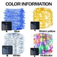 thumbnail image 2 of Solar Rope Lights, 66ft 200 LED Solar String Lights with 8 Modes Solar Powered Outdoor Lights Waterproof, Flexible Clear Tube Lights for Garden, Patio, Backyard, Tree Decor, Warm White, 2 of 9
