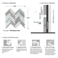 thumbnail image 6 of Sample - Stainless Steel Metallic Metal Super White Glass Mosaic Tile Kitchen Backsplash, 6 of 6
