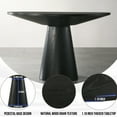 thumbnail image 4 of Roundhill Furniture Vogel 3-Piece Round Dining Set, Pedestal Dining Table with 2 Chairs, Gray, 4 of 14