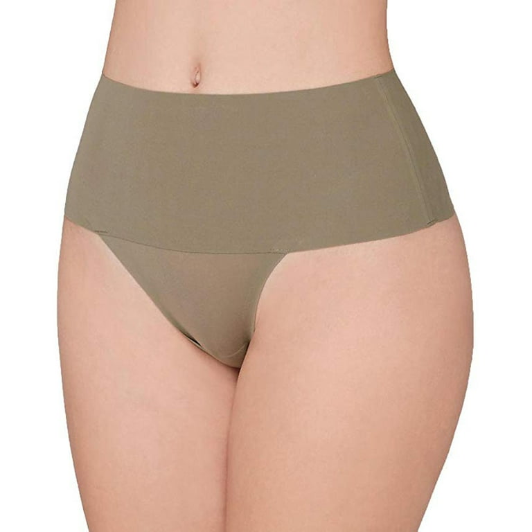 SPANX Undie-Tectable Thong Panty Women's Shapewear Underwear, XS, Olive 