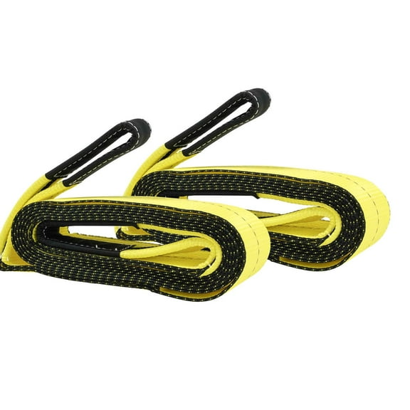 (2 Pack) Heavy Duty Tow Strap 3" X 20' Recovery Rescue 24000 LB Break Strength Towing