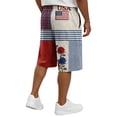 thumbnail image 3 of Havenx 250th Years Of American Freedom Shorts for Men Drawstring American Flag Design Short with Pockets Elastic Waist Short Pant Freedom We the People Classic Summer Wear,Vermilion 3XL, 3 of 4