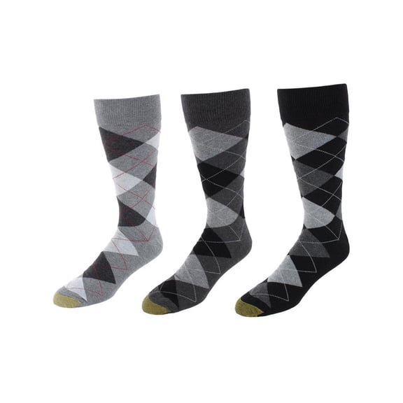 Gold Toe  Carylyle Argyle Crew Socks (3 Pairs) (Men Big & Tall)