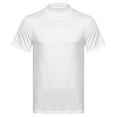 thumbnail image 3 of Ocealan Men Short Sleeve Mock Neck T-Shirt Thermal Underwear Casual Slim Tops Pullovers Undershirt White XL, 3 of 7
