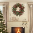 thumbnail image 3 of Christmas Wreath Wreath for Front Door Farmhouse Housewarming Xmas Wreath Holiday Garland Decoration for Garden Festival Wall Diameter 35cm, 3 of 6