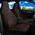 thumbnail image 2 of Binienty Halloween Car Seat Covers Front Seats Airbag Compatible Red Spider Web Vehicle Seat Protectors Removable Comfortable Auto Bucket Cushions for Cars SUV Truck Halloween Decor, 2 of 8