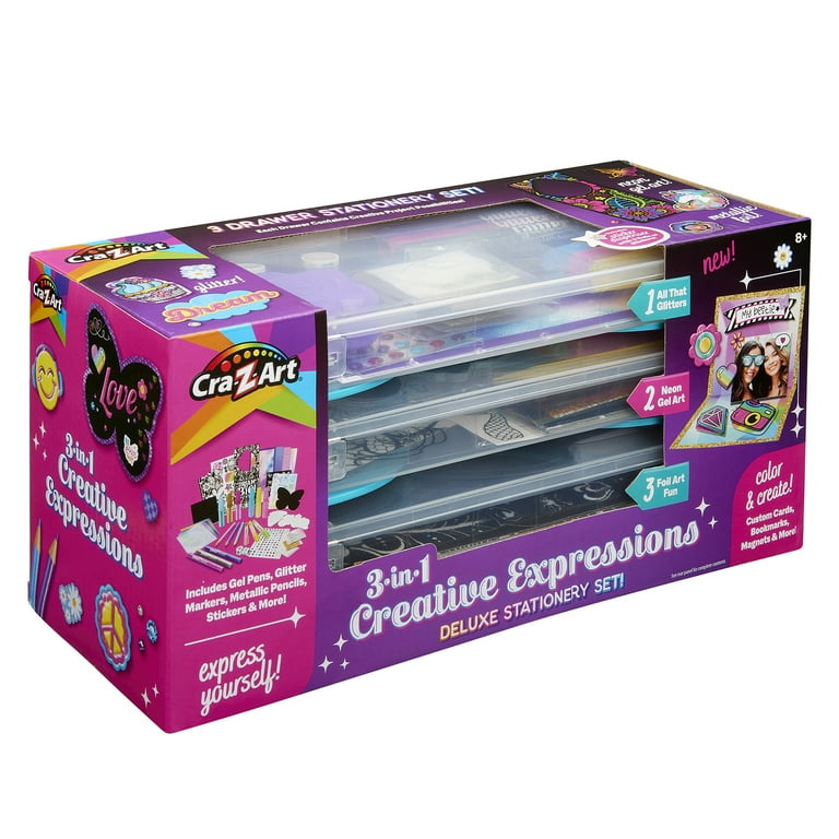 Cra-Z-Art 3-in-1 Creative Expressions Deluxe Stationery Set with