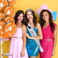 thumbnail image 5 of PMU 12 Pcs Graduation Balloons PartyTex 11 inch Premium Orange with All-Over Print White Grad Caps-Confetti and Streamers Graduation Party Decorations, 5 of 7