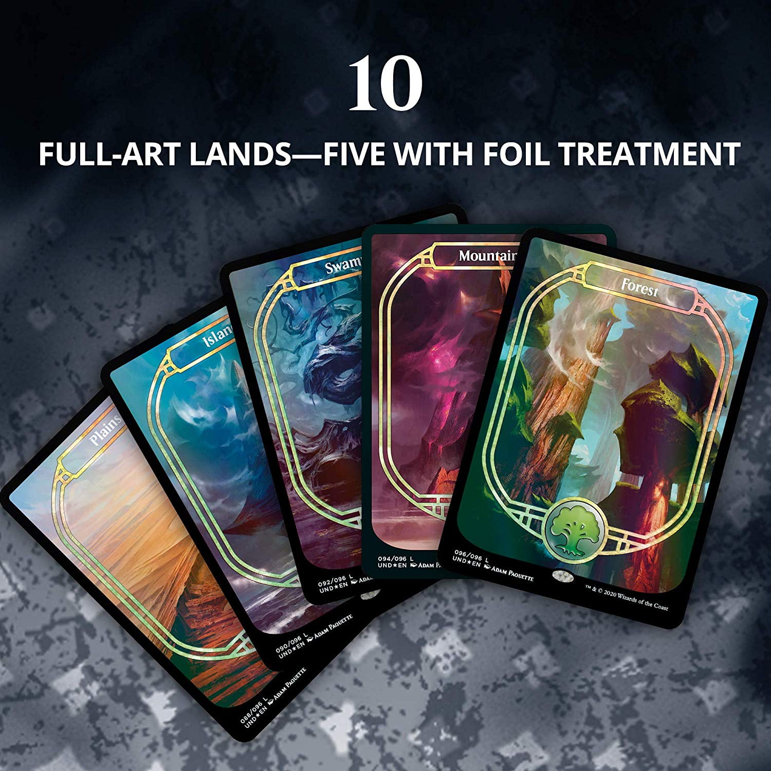 Magic the Gathering Trading Card Games Unsanctioned Box | 10 full-art basic land cards—5 foil and 5 non-foil |160 Cards