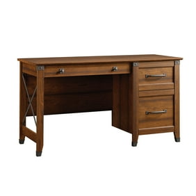Sauder Registry Row Desk Amber Pine Walmart Com