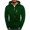 thumbnail image 1 of WILLBEST Sudaderas Navideñas Sudadera con Capucha De Otoño para Hombre, Sudadera con Cremallera, Suéter Largo, Chaqueta De Abrigo para Hombre XGrande, 1 of 4
