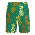 thumbnail image 6 of Kll Pineapples1 Men'S Casual Summer Beach Shorts Hawaiian Shorts With Pockets-Small, 6 of 9