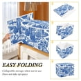 thumbnail image 2 of Yayeee Collapsible Cube Storage Bin with Lid Fabric Closet Decorative Basket with Handles, Blue Garden Pattern, 2 of 7