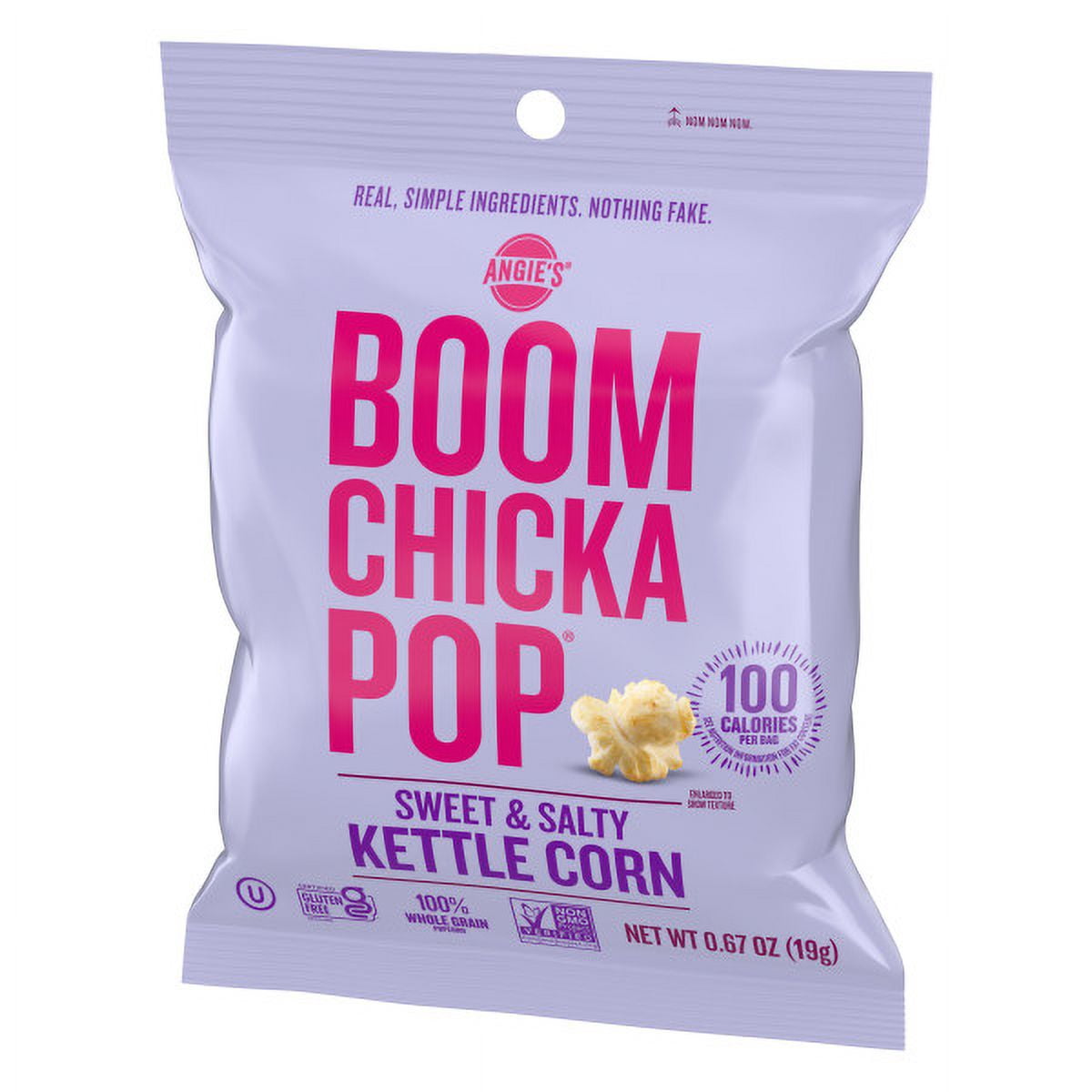 Angie's BOOMCHICKAPOP Sweet & Salty Kettle Corn Popcorn 28ct Multi-Pack, (28) .67 oz Individual Bags